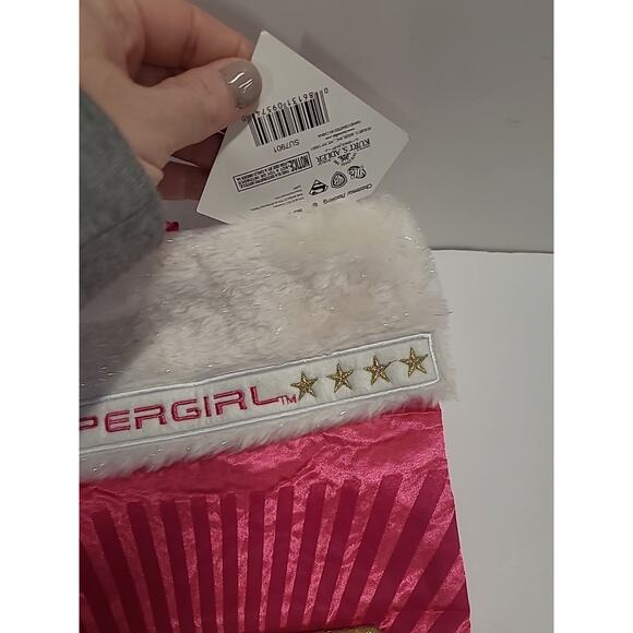 Supergirl Christmas Stocking NEW by Kurt S Adler 18" Hot Pink "S" Logo DC Comics - Picture 4 of 11